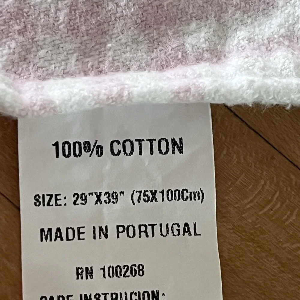 Angel Dear + A Soft Idea Pink Strawberry Plaid Swaddle Baby Blanket Cotton Large